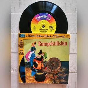 Vintage Little Golden Record Book (1976) - Rumpelstiltskin
